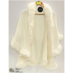 ZLYC WHITE MOCH FUR SHALL SIZE M/L