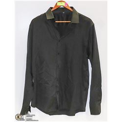 BLACK SIZE 41 MENS SUIT SHIRT