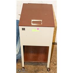 METAL FILE CABINET: SINGLE DRAWER, 2 TONE