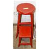 Image 1 : VINTAGE RED METAL STEP STOOL