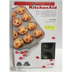 NEW KITCHENAID NON-STICK 12 CUP MUFFIN PAN