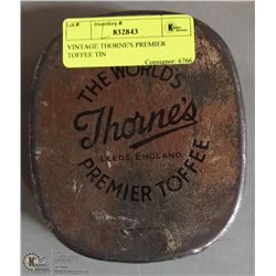 VINTAGE THORNE'S PREMIER TOFFEE TIN