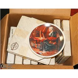 BOX- BRADFORD EXCHANGE & MORE COLLECTOR PLATES X9