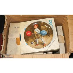 BOX- BRADFORD EXCHANGE & MORE COLLECTOR PLATES X13