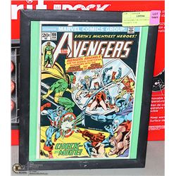 AVENGERS COLLECTOR COMIC, FRAMED. #108