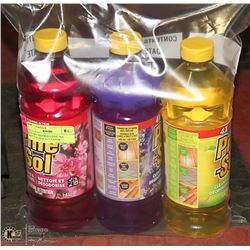 LOT OF 3 ASSORTED PINE-SOL MULTI SURFACE CLEANER