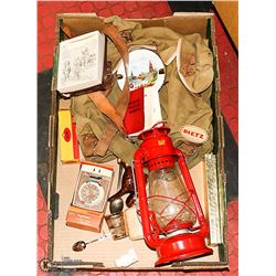 LARGE FLAT WITH VINTAGE COLLECTABLES