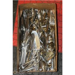BOX FULL OF FLATWARE - GENERAL,