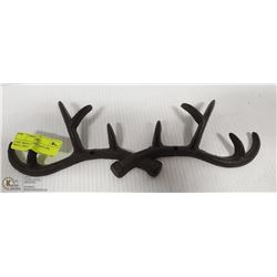 CAST IRON CROSSED ANTLERS WALL DECO