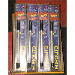 FOUR 12" PURPLE NEON GLO 12 VOLT LIGHTS-