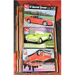 3 AMT CAR MODELS, 1/25 , UNASSEMBLED