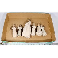 GROUP OF SIX WILLOW TREE ORNAMENTS FIGURINES