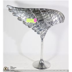 SILVER ANGEL WING SCULPTURE