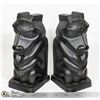 Image 1 : HEAVY BLACK SLATE HAIDA TOTEM BOOKENDS