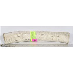 INUIT CARVED  WHALE BONE CRIBBAGE BOARD