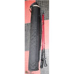 2 FISHING RODS & A HARD TRAVEL CASE