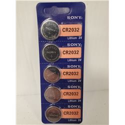 PACK OF 5 SONY CR2032 3V LITHIUM BATTERIES