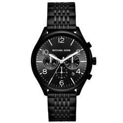 NEW MICHAEL KORS BLACK TRIPLE CHRONO 42MM MSRP$350