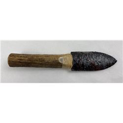 Montana Indian Deer Antler Obsidian Dagger Knife