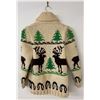Image 4 : Cowichan Indian Wool Sweater Jacket Elk Forest