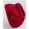 Image 1 : Red Chris Eddy Cowboy Hat Size 7 1/8 Made in USA