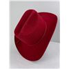 Image 3 : Red Chris Eddy Cowboy Hat Size 7 1/8 Made in USA