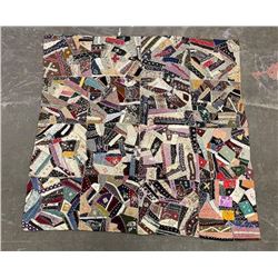 Antique Satin Velvet Folk Art Crazy Quilt