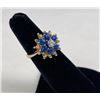 Image 1 : Lapis Lazuli Diamond Ladies 14k Gold Ring
