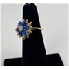 Image 2 : Lapis Lazuli Diamond Ladies 14k Gold Ring