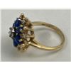 Image 3 : Lapis Lazuli Diamond Ladies 14k Gold Ring