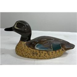Signed Carved Wood Blue Wing Teal Decoy