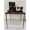 Image 1 : Singer Featherweight Sewing Machine & Table Set