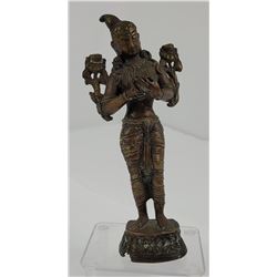 Antique Hindu Bronze Statue Parvati Goddess