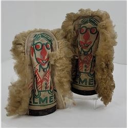 Pair of Antique Elmer Six Cat Rack Carnival Punks