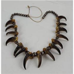 Navajo Black Bear Claw Trophy Necklace