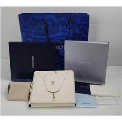 Mikimoto Teardrop Sterling Pearl Necklace Earring