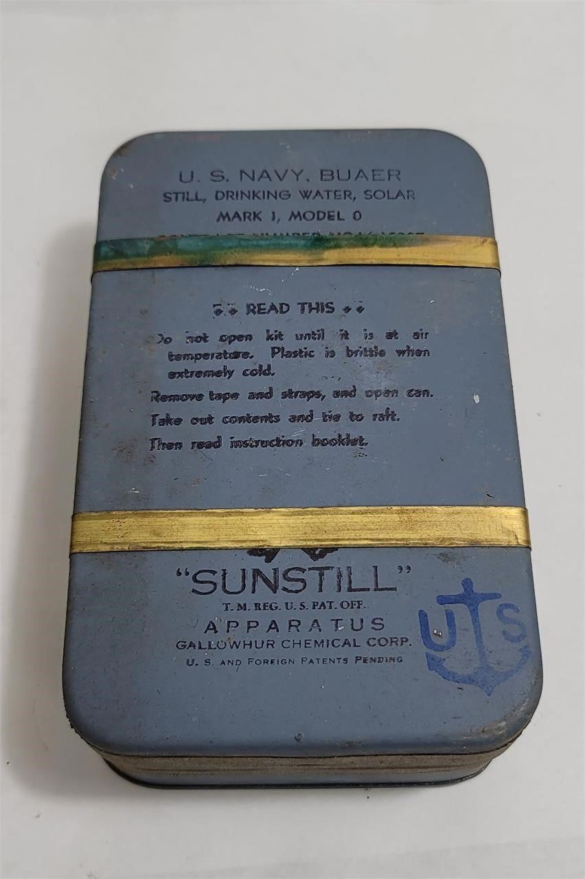 WW2 US Navy Pilot Solar Stills - Life Raft Kits