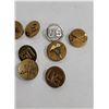 Image 3 : 10 Assorted WW2 Enlisted Uniform Collar Brass