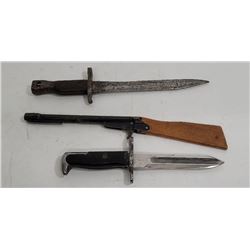 Pair of Bayonets and Cap Gun WW2 Springfield Ross