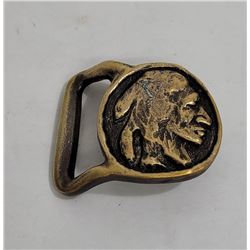 Bronze Montana Indian Head Belt Buckle