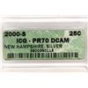 Image 3 : 2000-S SILVER NEW HAMPSHIRE QUARTER ICG PR70 DCAM