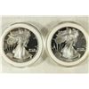 Image 1 : 1997-P & 2000-P PROOF AMERICAN SILVER EAGLES IN