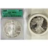 Image 1 : 2001-W PROOF AMERICAN SILVER EAGLE AND