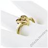 Image 3 : Vintage 14kt Yellow Gold Twisted Wire Heart Ring w/ Single Cut Diamond