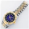 Image 7 : Rolex Mens 2 Tone Blue Vignette Diamond Datejust Oyster Perpetual Datejust 36MM