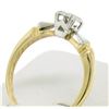 Image 4 : 14k Yellow & White Gold 0.14 ctw VS F Diamond Solitaire Engagement Ring