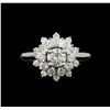 Image 2 : 1.27 ctw Diamond Ring - 14KT White Gold
