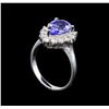 Image 4 : 14KT White Gold 2.19 ctw Tanzanite and Diamond Ring