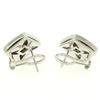 Image 8 : 14K White Gold 1.50 ctw 50 Round Diamond Square Multi Channel Omega Back Earring