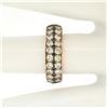 Image 8 : 14k Rose Gold 1.10 ctw Dual Row Round Champagne Diamond Band Ring